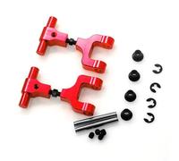 Yurefax Bras de Suspension supérieur arrière en métal, 2 pièces, Bras oscillant, for Tamiya, for Voiture TT-02 TT02 TT02T 1/10 RC Biellette de Bras de Suspension(Rot)