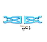 Yurefax Bras oscillants de Bras de Suspension arrière en Alliage d'aluminium 2 pièces, for Wltoys, for Voiture 104001 1/10 RC Biellette de Bras de Suspension(Light Blue)