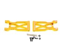 Yurefax Bras oscillants de Bras de Suspension arrière en Alliage d'aluminium 2 pièces, for Wltoys, for Voiture 104001 1/10 RC Biellette de Bras de Suspension(Yellow)