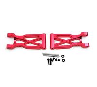 Yurefax Bras oscillants de Bras de Suspension arrière en Alliage d'aluminium 2 pièces, for Wltoys, for Voiture 104001 1/10 RC Biellette de Bras de Suspension(Rot)