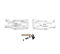 Yurefax Bras oscillants de Bras de Suspension Avant en Alliage d'aluminium 2 pièces, for Wltoys, for Voiture 104001 1/10 RC Biellette de Bras de Suspension(Silver)