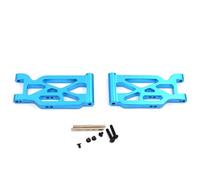 Yurefax Bras oscillants de Bras de Suspension Avant en Alliage d'aluminium 2 pièces, for Wltoys, for Voiture 104001 1/10 RC Biellette de Bras de Suspension(Light Blue)