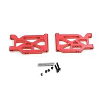 Yurefax Bras oscillants de Bras de Suspension Avant en Alliage d'aluminium 2 pièces, for Wltoys, for Voiture 104001 1/10 RC Biellette de Bras de Suspension(Rot)