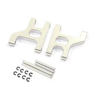 Yurefax Bras oscillants de Bras de Suspension Avant en métal, 2 pièces, Voiture sur chenilles 1/10 RC, for Tamiya, for CC01 CC-01 Biellette de Bras de Suspension(Silver)