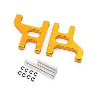 Yurefax Bras oscillants de Bras de Suspension Avant en métal, 2 pièces, Voiture sur chenilles 1/10 RC, for Tamiya, for CC01 CC-01 Biellette de Bras de Suspension(Yellow)