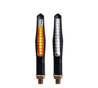 Yurefax Clignotant lumineux relais intégré E24, clignotants de moto coulants, feu de Stop DRL, éclairage Flash, clignotant de freinage Clignotants pour moto(Yellow)