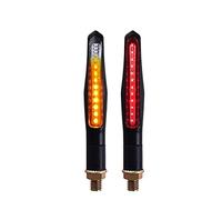 Yurefax Clignotant lumineux relais intégré E24, clignotants de moto coulants, feu de Stop DRL, éclairage Flash, clignotant de freinage Clignotants pour moto(Schwarz)