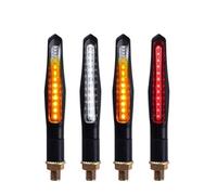 Yurefax Clignotant lumineux relais intégré E24, clignotants de moto coulants, feu de Stop DRL, éclairage Flash, clignotant de freinage Clignotants pour moto(White)