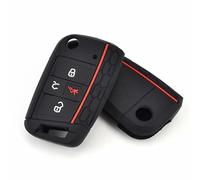 Yurefax Coque de Protection en Silicone for clé télécommande Voiture à 4 Boutons, for VW, for Polo, for Golf, 7 MK7, Atlas 2016-2020, for Skoda, for Octavia, A7 Étui pour clé de Voiture