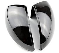 Yurefax Couvercle de rétroviseur latéral automatique, boîtier coque, for VW, for, 2008 2009 2010 2011 2012 2013 2014 2015 Couverture de rétroviseur(BLACK Bright black)