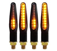 Yurefax Emark LIGHT Clignotants Feu de signalisation de moto E24 LIGHT Clignotant Indicateur clignotant Signal d'arrêt arrière pliable Relais de lumière intégré Clignotants pour moto(4PCS)