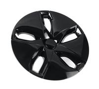 Yurefax Enjoliveurs de roue de voiture 18 pouces, enjoliveurs de moyeu, enjoliveurs de roue, for Tesla, for modèle 3, noir brillant, rouge, carbone, gris friber Cache-moyeu de roue de voiture(Schwarz)