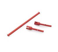 Yurefax Ensemble de direction en alliage d'aluminium, arbre d'entraînement os chien, Joint d'hélice vertical, for Tamiya, for châssis TT02 1/10 RC sur voiture route Lien de suspension(Joint Shaft Red)