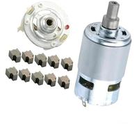 Yurefax Ensemble de moteurs, remplacement balais carbone, Type 775, moteur sèche-cheveux au Lithium, support, ensemble Cadre de guide-balais moteur