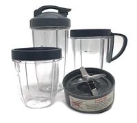 Yurefax Ensemble de tasses et lames rechange for système mixage Nutri Speed Blender, pièces accessoires avec, for Couvercle de lame de mixeur