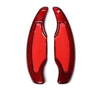 Yurefax Extension de levier de vitesse en fibre de carbone for volant de voiture rouge, for Cadillac, ATS ATS-L 2014 2015 2016 2017 Palettes de changement de vitesse pour voiture