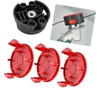 Yurefax Fil de coupe F016800431 for débroussailleuses Bosch AFS 23 à 37, bobine de fil avec couvercle de bobine F016F04841 et base F016F04839, 37 cm × 3,5 mm (10 fils, 1 couvercle, 1 base) Bobine d'al