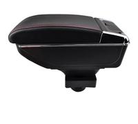 Yurefax For citroën, C4 hayon 2004-2010 accoudoir de voiture porte-gobelet central Console centrale boîte de rangement accessoires accessoires de voiture Accoudoir de voiture(BLACK Red Thread)