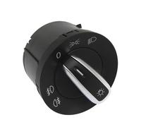 Yurefax For VW, for Caddy, for Touran, for Golf, for Jetta, for Passat, for Seat, interrupteur de phare 10 broches interrupteur de rétroviseur latéral chromé 5ND941431A Feu antibrouillard