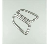 Yurefax Garniture d'autocollant de décoration cadre sortie climatisation tableau bord voiture, for Mercedes-Benz, classe C W205 Décoration de garniture de ventilation de voiture(Silver)