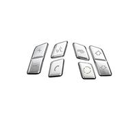 Yurefax Garniture d'autocollants de couverture cadre panneau commutateur boutons volant style voiture, for BMW, série 3 E90 E91 E92 E93 2005-2012 accessoires Interrupteur de volant de voiture