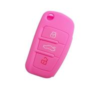 Yurefax Housse de clé Voiture en Silicone Pliable et Rabattable for, a1 a3 a4 a5 a6 a7 a8 r8 TT s5 s6 s7 s8 Sq5 q5 q7 Rs5 Étui pour clé de Voiture(Pink)