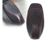 Yurefax Housse de Selle en Cuir Noir/Rouge for Moto Vespa GTS300 GTS 125 150 250 300 Housse de Selle de Moto