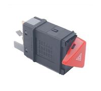 Yurefax Interrupteur de feu de détresse d'avertissement de lumière de secours Flash, for VW, 6N0953235 Bouton de commutation des feux de détresse