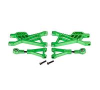 Yurefax Jeu de Bras de Suspension arrière en métal CNC, for 1/5, for HPI Rovan KM, for Baja 5B SS 5T Rc, pièces de Jouets de Voiture Biellette de Bras de Suspension(Green)