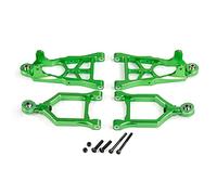 Yurefax Jeu de Bras de Suspension Avant en métal CNC, for 1/5, for HPI Rovan KM, for Baja 5B SS 5T Rc, pièces de Jouets de Voiture Biellette de Bras de Suspension(Green)