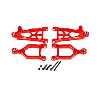 Yurefax Jeu de Bras de Suspension Avant en métal CNC, for 1/5, for HPI Rovan KM, for Baja 5B SS 5T Rc, pièces de Jouets de Voiture Biellette de Bras de Suspension(Rot)