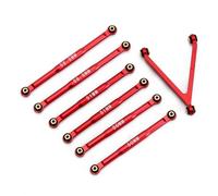 Yurefax Jeu de maillons de châssis en Aluminium CNC, Voiture sur chenilles 1/24 RC LWB 133.7mm, for Axial, for SCX24 AXI00001, for Chevrolet, for C10 AXI00002 JLU Biellette de Bras de Suspension(Rot)