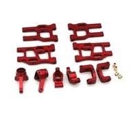 Yurefax Kit de Bras de Suspension de Bloc d'articulation de Direction, for Accessoires de Rechange de Voiture LC Racing PTG-2 1/10 RC Biellette de Bras de Suspension(Rot)