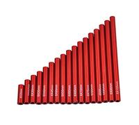 Yurefax Kit de Liaison biellette en métal, 17 pièces, 20/25/30/35/40/45/50/55/60/65/70/75/80/85/90/95/100mm, Chenille RC 1:10, for Axial, for SCX10 Lien de Suspension(Rot)