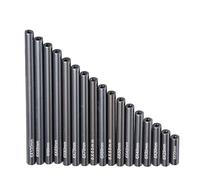 Yurefax Kit de Liaison biellette en métal, 17 pièces, 20/25/30/35/40/45/50/55/60/65/70/75/80/85/90/95/100mm, Chenille RC 1:10, for Axial, for SCX10 Lien de Suspension(Schwarz)