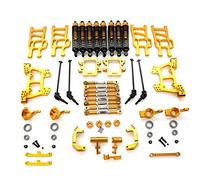 Yurefax Kit de pièces de Mise à Niveau en métal, Bras de Suspension d'amortisseur, for HSP 94111 94108 1/10 RC, Accessoires de Camion Monstre de Voiture Biellette de Bras de Suspension(Yellow)