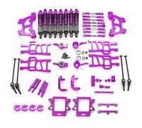 Yurefax Kit de pièces de Mise à Niveau en métal, Bras de Suspension d'amortisseur, for HSP 94111 94108 1/10 RC, Accessoires de Camion Monstre de Voiture Biellette de Bras de Suspension(Purple)