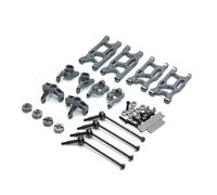 Yurefax Kit de pièces de Mise à Niveau en métal, Bras de Suspension, fusée d'essieu, for Wltoys 144001 124019 124018 LC Racing 1/14 RC Car Biellette de Bras de Suspension(Lavender)