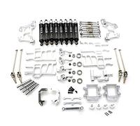 Yurefax Kit de pièces Mise à Niveau en métal, Bras Suspension d'amortisseur, for HSP 94111 94108 1/10 RC, Accessoires Camion Monstre Voiture Lien de Suspension(Burgundy)