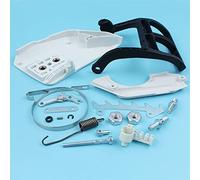 Yurefax Kit de vis de réglage de levier à ressort, bande de protection de poignée de frein de chaîne, for tronçonneuse STIHL MS170 MS180 017 018 Poignée de frein de tronçonneuse