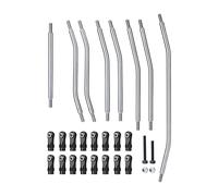 Yurefax Kit Non assemblé de biellette de Liaison en Acier Inoxydable, avec Embout de Tige, Chenille RC 1:10, for Axial, for Wraith 90048 90053 RR10, 8 pièces Biellette de Bras de Suspension