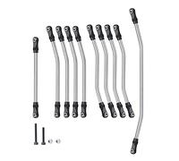 Yurefax Kit Non assemblé de biellette de Liaison en Acier Inoxydable, avec Embout de Tige, Voiture sur chenilles 1/10 RC, for Axial, for Wraith 90018 pièces, 10 pièces Biellette de Bras de Suspension