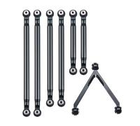 Yurefax Kit Non assemblé de Tige de Traction de Liaison de Direction de biellette d'alliage d'aluminium 1/24, for Voiture axiale SCX24 AXI00002 RC Biellette de Bras de Suspension