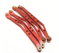Yurefax Liaison de biellette de Changement de Vitesse de Suspension supérieure et inférieure de Voiture RC, Chenille 1/10 RC, for Axial, for Wraith 90018 Biellette de Bras de Suspension(Upper-Red)