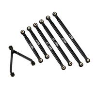 Yurefax Liens de châssis en Aluminium CNC 1/24 RC, Voiture sur chenilles LWB 133.5mm, for Axial, for pêne Dormant SCX24 AXI90081 B17 AXI00004 Lien de Suspension(Schwarz)