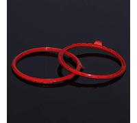 Yurefax Lot de 4 bagues protection sortie d'air conditionné for voiture, rouge, jaune, vert, for, A3 S3 8V, pré-lifting 2014 2015 2016 Décoration de garniture de ventilation de voiture(Rot)