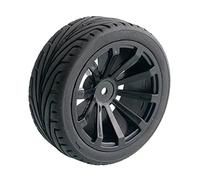 Yurefax Lot de 4 pneus Course Plats avec décalage Roue 6 mm, for HSP, for HPI, 1.10 Voiture Tout-Terrain Pneus pour Voitures télécommandées(601-8010)