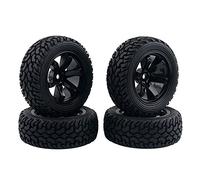 Yurefax Lot de 4 pneus en Caoutchouc ABS for HSP, for HPI, 1/16 1:16 on-Road Car RC 701-8019 Pneu pour Voiture télécommandée(Schwarz)