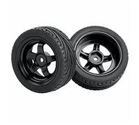 Yurefax Lot de 4 pneus et Roues adhérents for HSP, for HPI, Voiture Vitesse sur Route 1/10 1.10 Pneus pour Voitures télécommandées(6030B-8010)