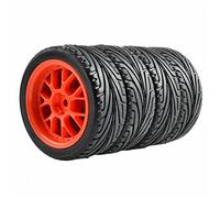 Yurefax Lot de 4 pneus et Roues antidérapants for HSP, for HPI, Voiture de Vitesse sur Route 1:10 RC 907-8010 Pneu pour Voiture télécommandée(907R-8010)